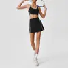 Falda de Tenis de Verano Transfronteriza de Cintura Alta Adelgazante Piel Desnuda Amigable con la Piel Secado Rápido Espalda Hermosa Fitness Ropa para Correr al Aire Libre Yoga