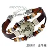 Pulseira de Couro com Contas do Zodíaco Nova, Simples e Moderna, Fornecimento Transfronteiriço Europeu e Americano, Presente de Aniversário, Unissex