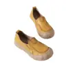 Couro macio, confortável para mulheres de meia-idade e idosas, bico redondo, antiderrapante, sola macia, sola grossa, sapatos femininos estilo Birkenstock, design de cobertura total