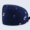 Gorro de enfermera para quirófano transfronterizo, gorro quirúrgico absorbente de sudor, gorro de cúpula para odontología y belleza con cola, turbante para la cabeza de hospital