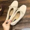 Sapatos Confortáveis e Quentes 2025 Inverno Novo Coreano Dongdaemun Pelo de Vison Laço Forro de Lã Salto Baixo Solado Macio