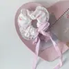 Scrunchie com vibe feminina, elástico de cabelo coreano fofo, acessório de cabelo estilo preguiçoso oversized, faixa de cabelo para coque