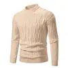 2026 Nuevo Suéter Casual Holgado de Cuello Redondo para Hombre Moda Tendencia Patrón Retorcido Ropa de Punto Juvenil para Hombre