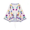 Venta al por mayor Otoño 2026 Nuevo Estilo Europeo y Americano Chaqueta Bordada Floral para Mujer 7355