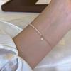 Pulsera de Perlas Ultrafinas Simple Apilable Plateada Lujo Ligero Diseño de Nicho Moda de Gama Alta Venta Directa de Fábrica