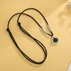 Fivela de Segurança Heji Xiangyun Colar de Casal Novo Estilo Chinês Design da Tendência Nacional Ágata Bodhi Pulseiras Masculinas e Femininas