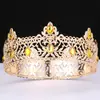 Festa de Coroação Europeia e Americana Transfronteiriça Coroa Barroca Redonda Coroa de Noiva Liga de Liga Estilo Palácio Retrô Tiara