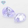 Pera Gema Huagang Zircón Azul Deformado Agujero Único Piedra Desnuda Anillos con Agujero en Forma de Gota Gema CZ de Color Sintético