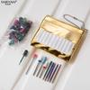 Bolsa de almacenamiento para kit de cabezales de pulido de uñas transfronteriza, eje de anillo de arena frontal para quitar piel muerta, herramientas para uñas