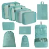 Bolsa de almacenamiento para viajes transfronterizos, set de neceser, bolsa de almacenamiento organizadora de ropa para equipaje de siete piezas, bolsa de almacenamiento de viaje
