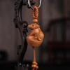 Llavero de los doce signos del zodiaco tallado en madera de durazno tridimensional, regalo, colgante para puesto en el mercado nocturno LTK01