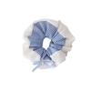 Lazo Estilo Ballet de Cuadros Azules Frescos de Encaje a Doble Cara Anillo para el Cabello de Intestino Grueso Anillo Cuadrado Cuerda para el Cabello Grande Estilo Mori para Mujer