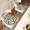 Cojín Imitación Cachemira Flor de Camelia Cojín de Oficina para Estar Sentado Mucho Tiempo, Resistente a Manchas, Uso en Casa, Aislamiento Refrigerante, Cojín de Asiento Suave y Cómodo