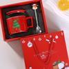 Caneca Estilo Natal Nórdico Criativa Caneca de Café para Escritório Presente de Natal Jogo de Xícara e Pires para Casa Casal