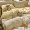Categoría a Maternidad e Infancia Grado Pequeño Fresco Cama Juego de Cuatro Piezas Dormitorio de Estudiante Juego de Tres Piezas Estilo Ins Funda de Edredón Simple de Algodón Lavado Sábana