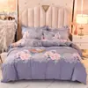 Juego de Cuatro Piezas de Algodón 100% Puro Clase A Espesado Cepillado Otoño e Invierno Juego de Cama Venta al por Mayor desde Fabricante Transfronterizo