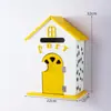 Muebles para el Hogar Estilo Pastoral Buzón de Guardería Buzón de Mensajes Buzón de Madera Buzón de Sugerencias Decoraciones de Casitas de Madera Pequeñas
