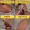 Zapatos de mamá 2024 nuevos zapatos de primavera para mujer, zapatos de piel de vaca de primera capa, estilo étnico, tacón grueso, fondo suave, zapatos de una sola capa para mujer, venta al por mayor