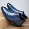 Amazon Aliexpress Popular Transfronteiriço 48 Tamanho Grande 47 Bico Fino Botas Martin Britânicas Botas Curtas Masculinas Sapatos de Couro Masculinos Britânicos