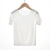 Camiseta Infantil Masculina Solta Confortável Manga Curta Top Casual de Verão Meia Manga Fina Gola Redonda Peça Única Fina Cabelo