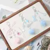 Ins Creativo Dulce y Fresco Acrílico Brillo Fino Hueso Fresa Flor Bola de Pelo Lazo Llavero Colgante de Bolso