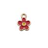 Misture 30 Peças de Flor Vermelha Grande com Gotejamento de Óleo DIY Liga Gotejamento de Óleo Brincos Pingente Acessórios de Joalheria Chaveiro Colar Pingente Pequeno