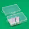 Caja de Plástico PP Rectangular Organizador de Ferretería Caja de Almacenamiento de Escritorio Piezas de Ferretería Caja de Empaque Transparente