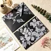 Tarjeta de Agradecimiento Estilo Sobre, Papel de Carta, Tarjeta de Invitación, Papel Especial con Patrón Floral Retro, Especialidad en Papel Hecho a Mano