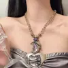 Collar de Borla con Cuentas de Mariposa Azul Fresco y Elegante para Mujer, Gargantilla de Nicho de Alta Gama con un Toque Picante, Cadena de Clavícula en Capas