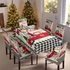 Funda Elástica Estampada para Asiento de Navidad Transfronteriza, Mantel Impermeable Adecuado para Decoración Festiva de Hogar, Restaurante, Hotel
