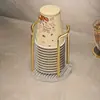 Portavasos de Acrílico para Uso en Casa, Portavasos para Café y Té, Dispensador de Vasos Desechables, Estante de Escritorio para Almacenamiento de Vasos con Popote