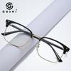 Nova moda masculina anti-luz azul óculos tr90 metal miopia armação de óculos negócios casual armação de óculos fábrica atacado