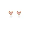 Pendientes de Botón con Perla y Corazón Rosa Frescos y Sencillos para Mujer, Modernos y Versátiles con un Toque de Lujo, Pendientes Únicos de Nicho
