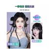 Selección Premium Peluca de Trenzas de Boxeadora Y2K Chica Caliente Trenzas de Doble Cola de Caballo Trenzas Retorcidas Naturales Realistas Peluca Pieza de Cabello
