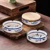Novo Cinzeiro de Cerâmica Estilo Chinês Caixa de Bitucas para Uso Doméstico Cinzeiro Redondo Retro para Hotel Comercial com Tampa Anti-Cinzas Cinzeiro Redondo para Restaurante