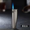 XF1201 metal cilíndrico de ignição eletrônica perfuração direta à prova de vento isqueiro de chama azul fogo duro pressionando isqueiro