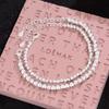 Explosiones de Transmisión en Vivo Cobre Plateado Plata Plata Rota Pulsera Geométrica de Cuentas para Mujer Lujo Ligero Exquisito Temperamento Pulsera de Moda de Alta Gama
