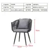 Cadeira de Tecido Tecido Casa Casual Mesa e Cadeira Combinação Cadeira de Rattan para Pátio Jantar Jardim Café Cadeira de Recepção