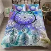 Impresión digital transfronteriza juego de tres piezas atrapasueños mandala floral bohemio pluma colcha ropa de cama al por mayor