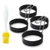Mango de silicona molde antiadherente para omelette venta caliente transfronteriza traje redondo para omelette de acero inoxidable engrosado