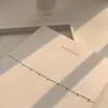Gargantilha colar de coração para menina coreano contas espaçadoras finas corrente de clavícula simples alça de pescoço curta colar corrente de pescoço