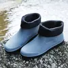 Botas de lluvia para hombre transfronterizas 2024 nuevas zapatillas de trabajo impermeables de goma para exteriores, campo a través, pesca, obra de construcción, cubrezapatos