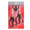 Tijeras de Oficina de Acero Inoxidable Set de 3 Piezas Tijeras para Cortar Papel de Corte Manual para el Hogar Mango Bicolor Tijeras de Papelería para Estudiantes