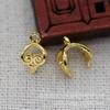 Accesorios de joyería de cobre que conservan el color, hechos a mano, DIY, hebilla de seguridad Ruyi, 11 * 6.5 MM, hebilla de semilla de melón, pasador de pelo, corona de pelo, antiguo B2821