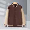Uniforme de beisebol com combinação de cores outono e inverno, cardigã estilo acadêmico, casaco solto da moda, camisa de publicidade com logotipo, roupa de classe, camisa cultural