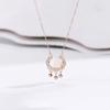 Prata Esterlina banhada 18K Rosa Ouro Nuvem da Sorte Ruyi Ping Um Colar Lock Feminino Concordante Guofeng Chain Pingente