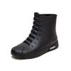Botas de lluvia de moda para hombre, de media pantorrilla, impermeables, antideslizantes, zapatos de agua, para exteriores, pesca, lavado de autos, zapatos de goma, con forro polar, cálidas, botas de lluvia, venta al por mayor