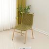 Taburete de ratán tejido, silla de ratán con respaldo, silla de plástico, silla infantil para exteriores, taburete de comedor individual para el hogar, silla pequeña de ratán