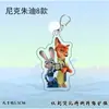 Llavero de Acrílico Laminado Doble Cara Nick Judy Colgante Mismo Estilo Zootopia