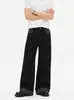 Nuevos jeans largos de pierna recta a la moda para hombre, diseño de retazos de lunares estilo americano transfronterizo, holgados, de alta costura, corte ajustado
